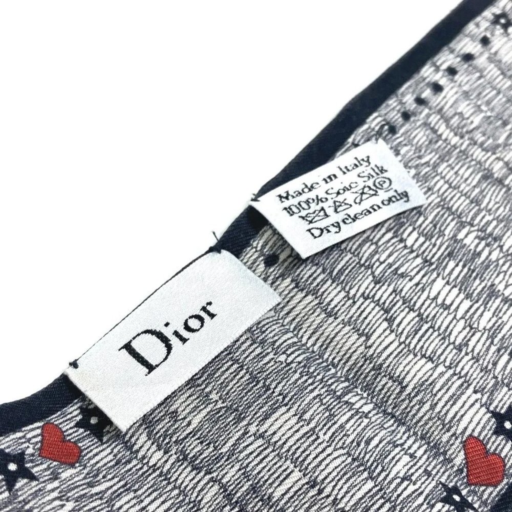 AUTHENTICITTY GUARANTEED Dior Heart pattern Mitsua BandeauScarf Scarf Multicolor - Picture 7 of 7